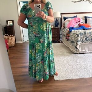Maeve Green maxi dress
